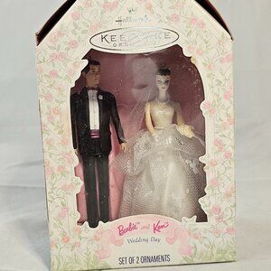 Hallmark Keepsake Barbie and Ken Wedding Day Ornament Set 1997 - NIB Retired